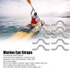 Marine Eye Straps, Easy Installation Boat Deck Loop 10Pcs Yacht Accessories 4mm Aperture for 1/163/8in Wire Rope view 2