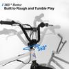 HH HILAND 20 inch Freestyle Kids BMX Bike, Beginner-Level to Advanced Riders with 360 Degree Gyro & 4 Pegs, Kids' Bicycles for Boys, Girls, White view 2