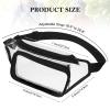 10 Pcs Clear Fanny Packs, Waterproof Clear Waist Bag Transparent Stadium Approved Purse Cute Adjustable Belt Bag Portable Waist Pack for Men Women Sports Travel Beach Concerts Events (Black) view 2
