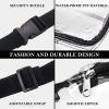 10 Pcs Clear Fanny Packs, Waterproof Clear Waist Bag Transparent Stadium Approved Purse Cute Adjustable Belt Bag Portable Waist Pack for Men Women Sports Travel Beach Concerts Events (Black) view 3