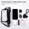10 Pcs Clear Fanny Packs, Waterproof Clear Waist Bag Transparent Stadium Approved Purse Cute Adjustable Belt Bag Portable Waist Pack for Men Women Sports Travel Beach Concerts Events (Black) view 4