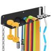 FizLig Gym Equipment Storage Rack - Multi-Purpose Home Gym Organization Storage Wall Mount for Resistance Bands, Jump Ropes, Lifting Belt, Chains, Barbells (16" / 8 Prongs) view 1