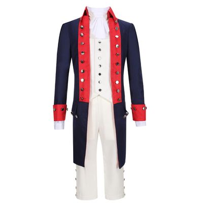 Weixu Colonial Uniform Cosplay Costume Blue Outfits for Women L