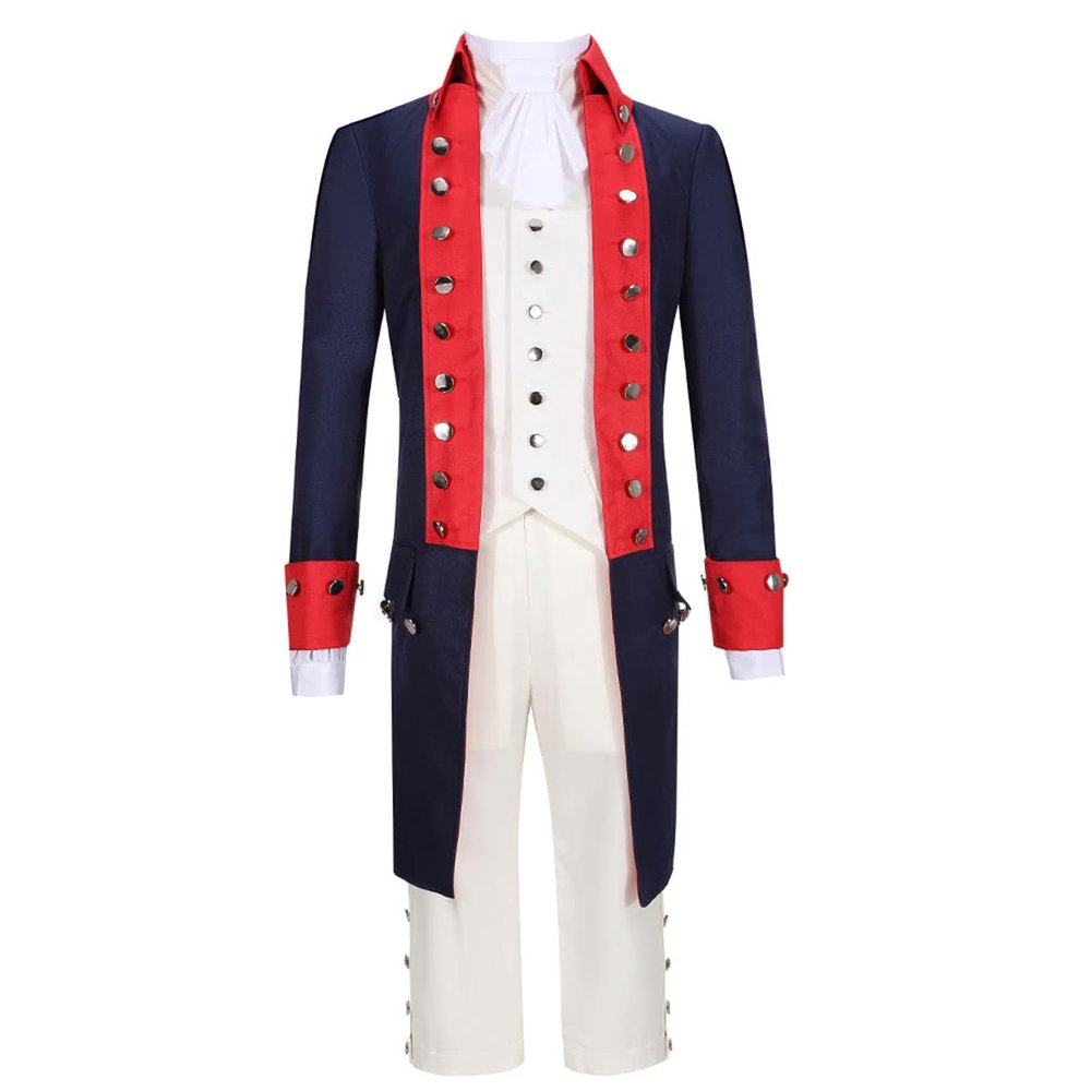 Weixu Colonial Uniform Cosplay Costume Blue Outfits for Women L