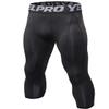 Yuerlian Mens 3/4 Leggings Men 3/4 Compression Pants Baselayer Athletic Workout Running Leggings view 1