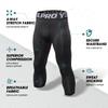 Yuerlian Mens 3/4 Leggings Men 3/4 Compression Pants Baselayer Athletic Workout Running Leggings view 3