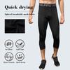 Yuerlian Mens 3/4 Leggings Men 3/4 Compression Pants Baselayer Athletic Workout Running Leggings view 4