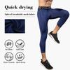 Yuerlian Mens 3/4 Leggings Men 3/4 Compression Pants Baselayer Athletic Workout Running Leggings view 2