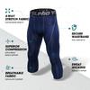 Yuerlian Mens 3/4 Leggings Men 3/4 Compression Pants Baselayer Athletic Workout Running Leggings view 3