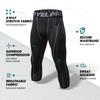 Yuerlian Mens 3/4 Leggings Men 3/4 Compression Pants Baselayer Athletic Workout Running Leggings view 3