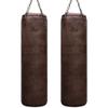 4Ft Boxing Punch Bag Cowhide Leather Punching Bag MMA Fitness Martial Arts Workout Training Vintage Style Sacks view 2