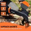 NedFoss 15 Inch Machete, 10 Inch Camping Axes and Hatchets Machetes Knife Set with Shock Reduction Handle, Machete for Yard Work Cutting Trees Heavy Duty Bushcraft Garden Clearing Survival Gifts view 3