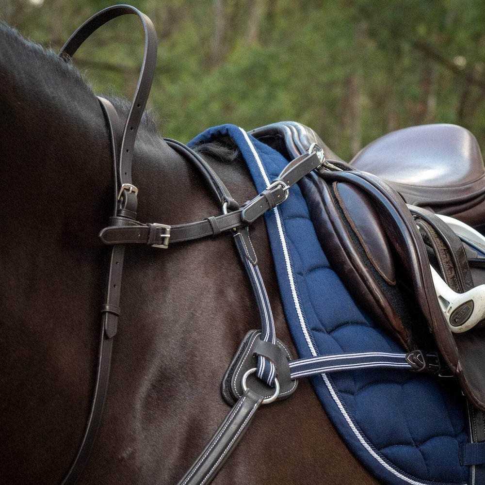 Flexible Fit Equestrian Quiet Hands Safety Strap & Connector Bundle Havana Saddle Horse