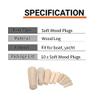 Marine Boat Wooden Conical Bungs Plugs Set, 10PCS Marine Tapered Thru Hull Emergency Soft Wood Plugs Drain Plug Boat/Yacht Parts and Accessories view 2