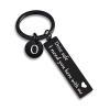 VICKHU drive safe keychain for boyfriend,26-letter keychain,gifts for boyfriend on bithday christmas valentines day (Black letter O) view 1
