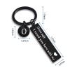 VICKHU drive safe keychain for boyfriend,26-letter keychain,gifts for boyfriend on bithday christmas valentines day (Black letter O) view 4