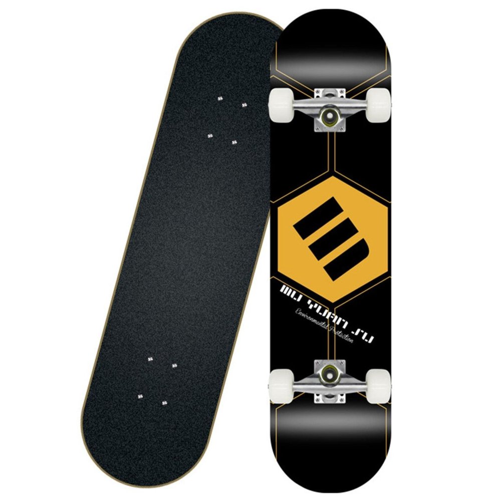 Skateboards for Beginners, 31''x 8'' Standard Skateboards 7 Layer Canadian Maple Double Kick Concave Complete Skateboard for Teens Beginners Adults (#003)