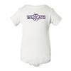 CornBorn K-State Baby Clothes - Striped Wildcats Football Laces - White - 12M view 1