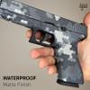 GOLD HOOK Pistol Skin Heavy Duty Vinyl Gun Wrap with Matte Finish Waterproof Non-Reflective City Camo Hexagon Modern Blood - Made in USA (Pre-Cut for G17 (Gen 3,4,5)) view 2