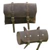 London Craftwork 2 in 1 Bike Leather Bag Set (Saddle Handlebar Bags) in Vintage Brown view 1