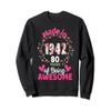 80 Years Old 80th Birthday Born in 1942 Women Girls Floral Sweatshirt view 1