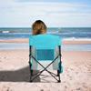 Oileus Folding Portable Beach Chair, Lightweight High Back Low Seat for Tent & Shelter & Camping, Full Mesh Back, Cup Holder, Storage/Carry Bag, Armrest - 1 Pcs view 2