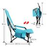 Oileus Folding Portable Beach Chair, Lightweight High Back Low Seat for Tent & Shelter & Camping, Full Mesh Back, Cup Holder, Storage/Carry Bag, Armrest - 1 Pcs view 3