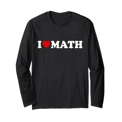 I Love Math - Heart Long Sleeve T-Shirt