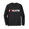 I Love Math - Heart Long Sleeve T-Shirt view 1