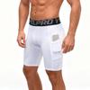 Yuerlian Compression Shorts Men with Pocket Spandex Sport Shorts Athletic Workout Running Performance Baselayer Underwear 1 Packs view 2