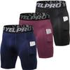 Yuerlian Compression Shorts Men with Pocket Spandex Sport Shorts Athletic Workout Running Performance Baselayer Underwear 3 Packs view 1