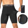 Yuerlian Compression Shorts Men with Pocket Spandex Sport Shorts Athletic Workout Running Performance Baselayer Underwear 3 Packs view 3