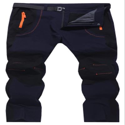KELOIFUT Men's Hiking Cargo Pants Quick-Dry Outdoor Water Resistant Lightweight Mountain Breathable Zipper Pocket Work Pants Navy Blue S