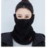 Aisemny 3-in-1 Cold Weather Half Face Cover with Earmuffs, Reusable Windproof Outdoor Cotton Face_Mask for Men Women (black)