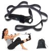 Foot and Calf Stretcher for Plantar Fasciitis, Achilles Tendonitis, Heel Spurs, Drop Foot. Yoga Stretching Strap for Leg, Thigh and Hamstring (Black) view 1