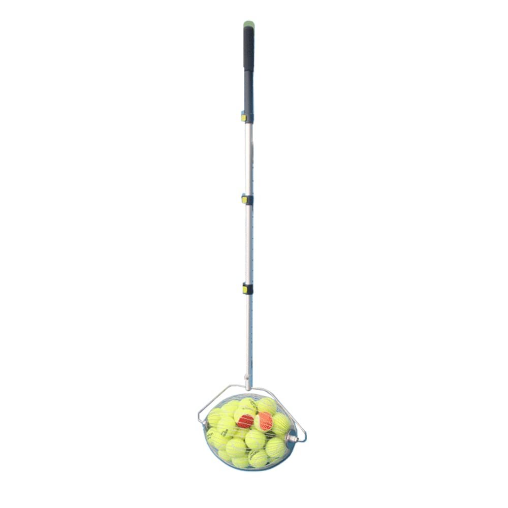 Anbt Ball Collector Ball Picker Upper for Tennis Padel Baseball Softball Adjustable Length Handle Durable Steel