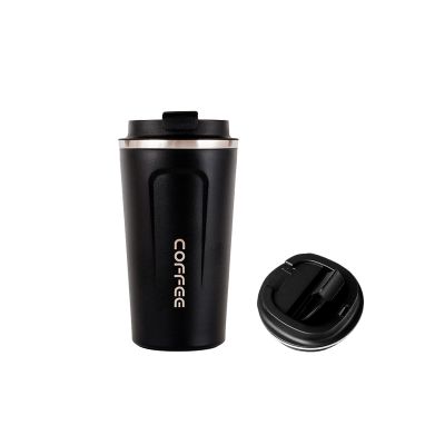 RANANIM Travel Coffee Mug with Lid, Double Wall Vacuum Insulated Stainless Steel Tumbler to Keep Hot/Ice Coffee for Party, Camping, Car (Gentleman Black)