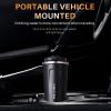 RANANIM Travel Coffee Mug with Lid, Double Wall Vacuum Insulated Stainless Steel Tumbler to Keep Hot/Ice Coffee for Party, Camping, Car (Gentleman Black) view 3