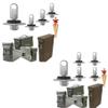 9Pcs Ammo can Locks Ammo can Lock kit Ammo Box Lock Lock for Ammo can Ammo can Locking Hardware Ammo case Lock Metal Ammo can Lock for 50 Cal, Fat 50, 30 Cal, 20 mm, 40mm view 1