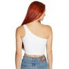 Lojobands Women's College Gameday Outfit One Shoulder Top Tailgate Crop Top One Size Fits Most (FAU Owls - White) view 2