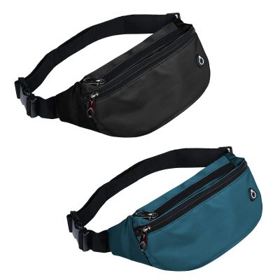 2 Packs Fanny Packs for Men and Women, Waterproof Sports Waist Pack Bag for Travel Hiking Running Hands-free
