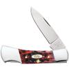 Case XX WR Pocket Knife Lockback Crimson Jig Bone Item #22823 (61225L SS) 3 5/8" Inches Closed view 1