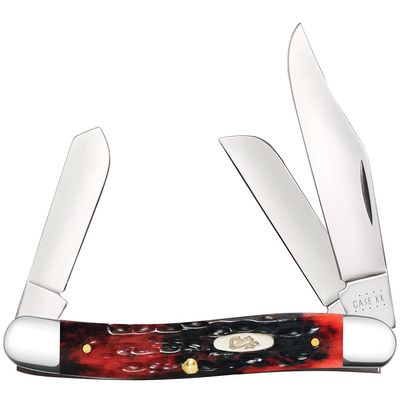 Case XX WR Pocket Knife Stockman Crimson Jig Bone Item #22826 (6347 SS) 3 7/8" Inches Closed