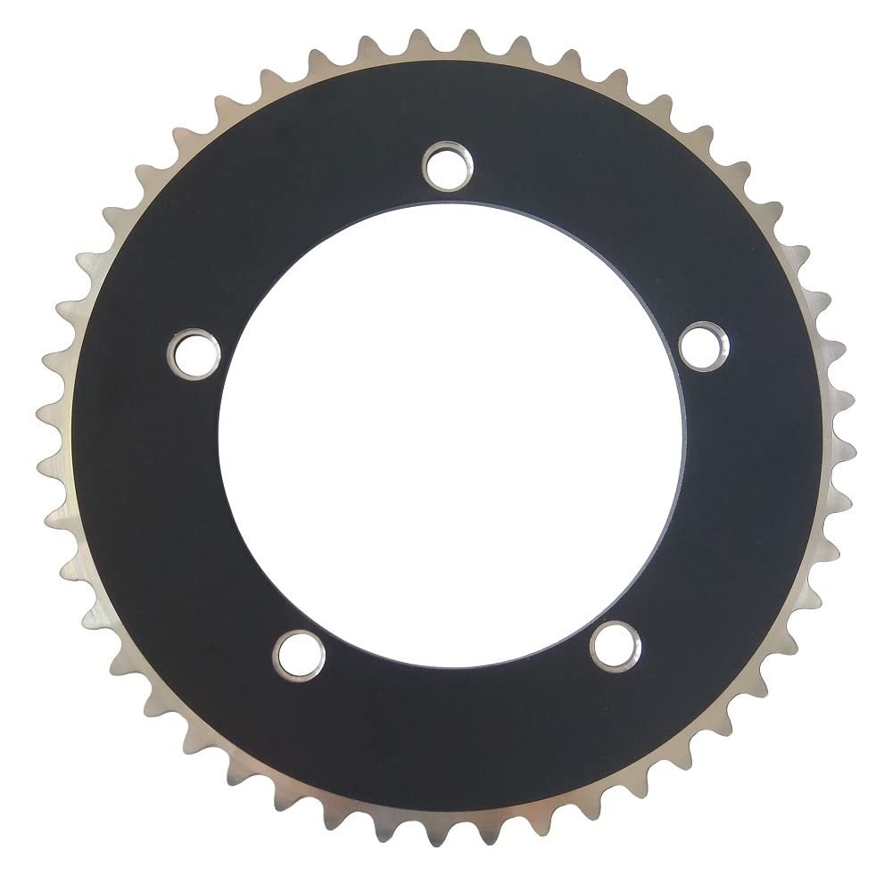 MYEEI Fixed Gear Single Speed Bicycle Chainring Track Bike Chainwheel 144 BCD 44T 46T 48T 50T 52T 53T Chain Ring Fixie Single Speed (Color : 46T)