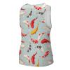 BAIKUTOUAN Beautiful Koi Fish Men's Tank Top Casual T-Shirts Sleeveless Funny Tees Beach Shirt Print view 3