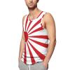 BAIKUTOUAN Japanese Rising Sun Flag Men's Tank Top Casual T-Shirts Sleeveless Funny Tees Beach Shirt Print view 1