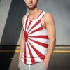 BAIKUTOUAN Japanese Rising Sun Flag Men's Tank Top Casual T-Shirts Sleeveless Funny Tees Beach Shirt Print view 4