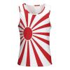 BAIKUTOUAN Japanese Rising Sun Flag Men's Tank Top Casual T-Shirts Sleeveless Funny Tees Beach Shirt Print view 2