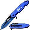 Blue Steel Perfect Personalized Engraved Pocket Knife For Everyday Carry - Perfect Valentines Gift for Boyfriend Husband Anniversary Birthday MT-927PK (Blue) view 1