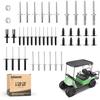 10L0L Golf Cart Complete Body Metal Rivet Hardware Kit for 1994+ EZGO TXT Gas/Electric with Extra 10 PCS Plastic Fastener Tree Rivets